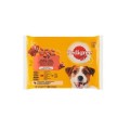 Hrana Umeda pentru Caini, Pedigree Adult, Vita/Ficat/Pasare, 4 x 100 g
