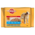 Hrana Umeda pentru Caini, Pedigree Junior, Pui si Vita, 4 x 100 g