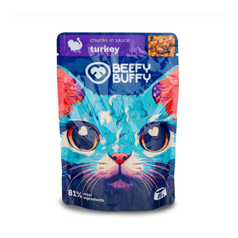 Hrana Umeda Pentru Pisici, cu Curcan, 85 g