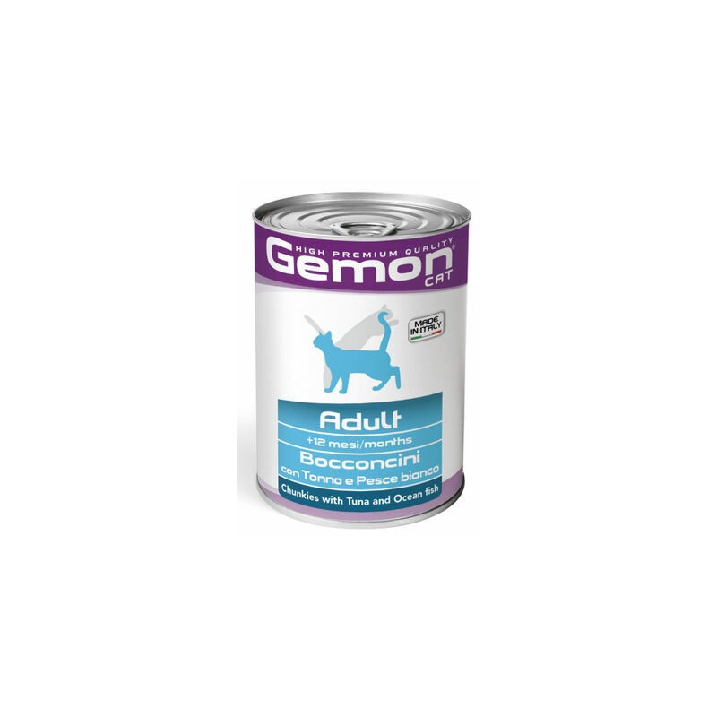 Hrana Umeda Pentru Pisici, Gemon Adult, Cu Ton Si Peste Oceanic, 415 g	