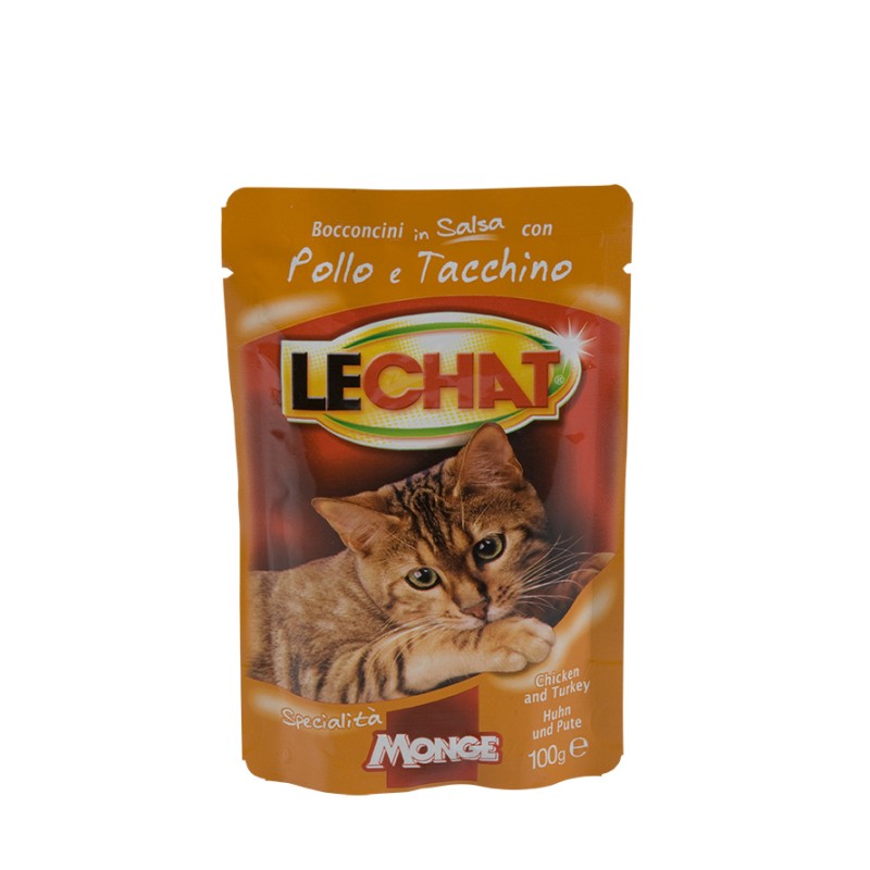 Hrana Umeda Pentru Pisici, Lechat, Cu Pui Si Curcan, 100 g