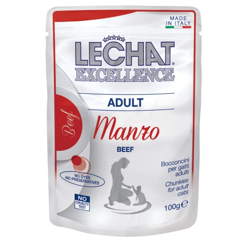 Hrana Umeda Pentru Pisici, LeChat Excellence Adult, Cu Vita, 100 g	