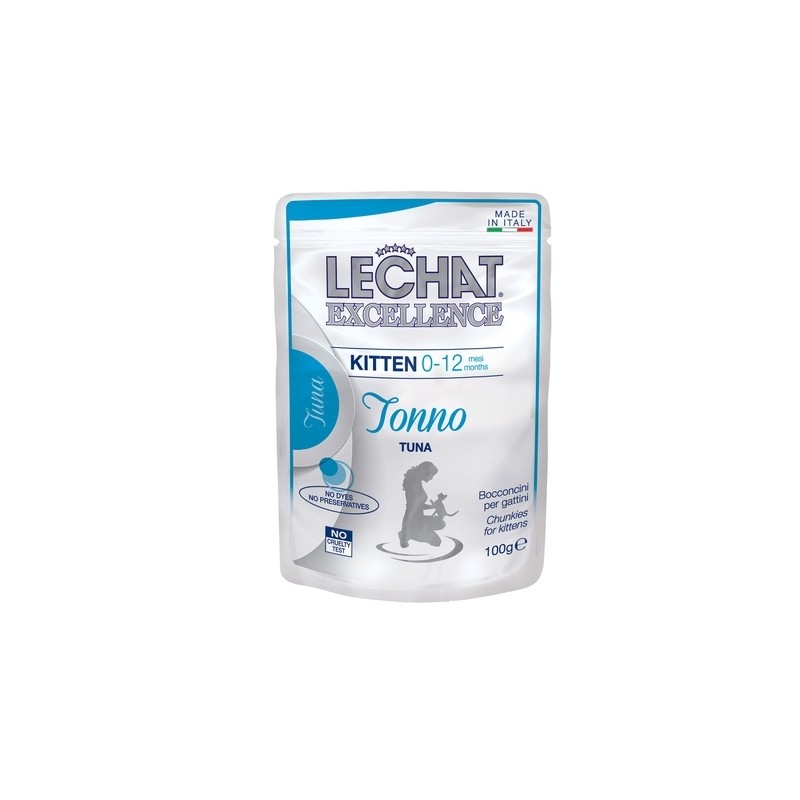 Hrana Umeda Pentru Pisici, LeChat Excellence Kitten Junior, Cu Ton, 100 g	