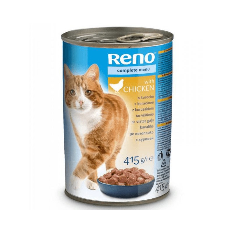 Hrana Umeda Pentru Pisici, Reno Adult, Cu Pui, 415 g	