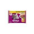 Hrana Umeda pentru Pisici, Whiskas Adult, Selectii de Pasare In Sos, 4 x 85 g