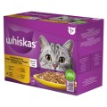 Hrana Umeda pentru Pisici, Whiskas Delicii, Adult, Pasare In Aspic, 12 x 100 g