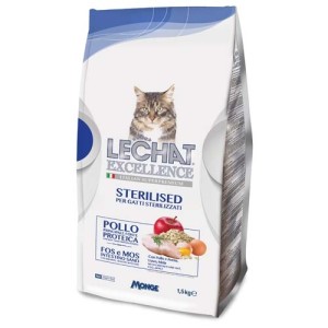 Hrana Uscata Pentru Pisici, LeChat Excellence Steril, Cu Pui, 1.5 kg