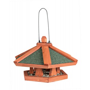 Hranitor Exterior, Suspendat, Lemn, 42 x 24 cm, Maro