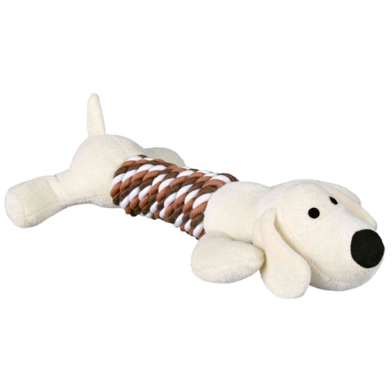 Jucarie Caine Cu Franghie, Plus, Cu Sunet, 32 cm