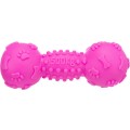 Jucarie Caini, Gantera, Vinil, Culoare Roz, Dimensiune 19 cm