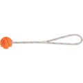 Jucarie Caini, Minge Pe Sfoara, Plutitoare, Cauciuc, Culoare Portocaliu, Dimensiune ø 4.5/35 cm