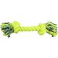 Jucarie Caini, Sfoara Cu 2 Noduri, Culoare Lime, Dimensiune 37 cm