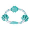 Jucarie Pentru Caini, Denta Fun, Inel Sfoara Cu Mingi, Aroma Menta, Cauciuc, 20 cm/5 cm
