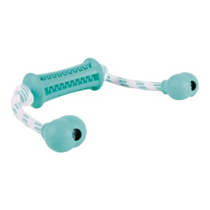 Jucarie pentru Caini, Denta Fun, Stick Pe Sfoara, Aroma Menta, Cauciuc, 37 x 9 cm