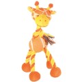 Jucarie Pentru Caini, Girafa Cu Minge Tenis Si Sfoara, 28 cm