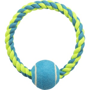 Jucarie Pentru Caini, Inel Sfoara Cu Minge De Tenis, 6 cm/18 cm/125 g