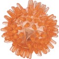 Jucarie Pentru Caini, Minge Arici Luminoasa, 5 cm, Portocaliu