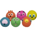 Jucarie Pentru Caini, Minge Chip Animal, Latex, Cu Sunet, 6 cm, Diverse Culori