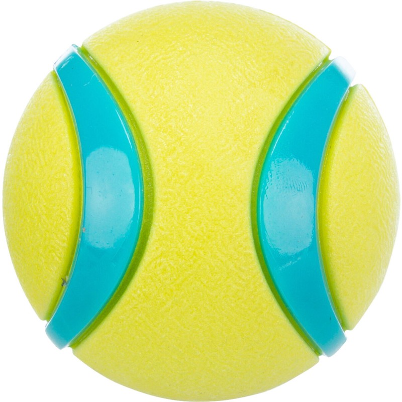Jucarie Pentru Caini, Minge TPR, 6 cm, Lime/Albastru Petrol