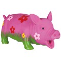 Jucarie Pentru Caini, Porc Cu Flori, Latex, Cu Sunet, 22 cm