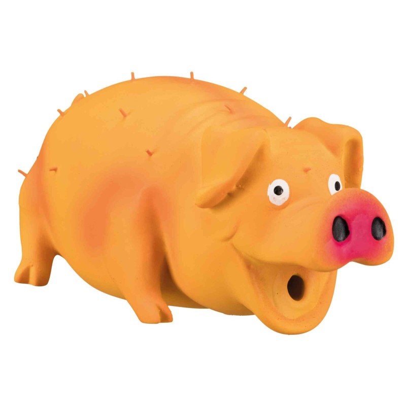 Jucarie Pentru Caini, Porc Tepos, Latex, Cu Sunet Original, 21 cm