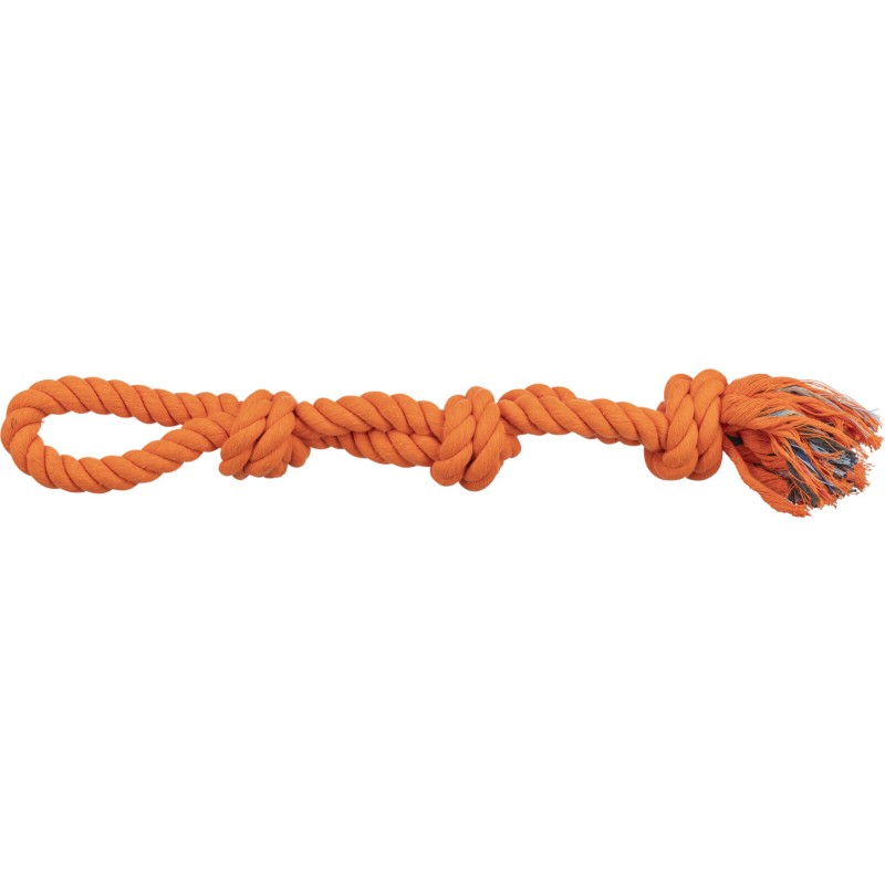 Jucarie Pentru Caini, Sfoara Dubla Cu Noduri Si Maner, 500 g/60 cm
