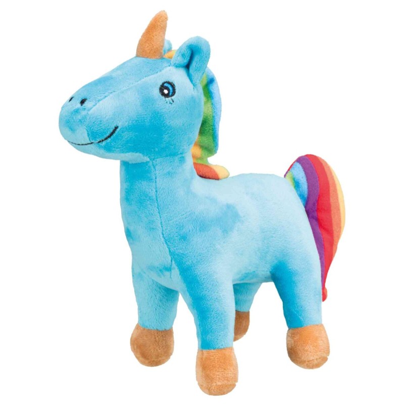 Jucarie Pentru Caini, Unicorn, Plus, Cu Sunet, 25 cm, Albastru