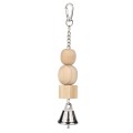 Jucarie Pentru Pasari, Lemn, Cu Clopotel, 12 cm