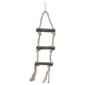 Jucarie Pentru Pasari, Scara, Lemn/Sfoara, 40 cm