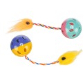 Jucarie Pentru Pisici, Set 2 X Mingi Zornaitoare Cu Codite , 4 cm