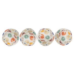 Jucarie Pentru Pisici, Set 4 Mingi Cu Imprimeu Leopard, 4 cm