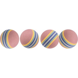 Jucarie Pentru Pisici, Set 4 X Mingi Curcubeu, 4 cm