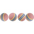 Jucarie Pentru Pisici, Set 4 X Mingi Curcubeu, 4 cm