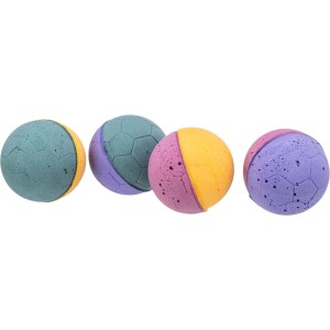 Jucarie Pentru Pisici, Set 4 x Mingi Moi, 4.3 cm