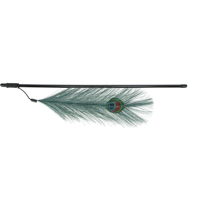 Jucarie Pentru Pisici, Undita Cu Pana De Paun, 47 cm