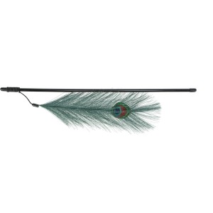 Jucarie Pentru Pisici, Undita Cu Pana De Paun, 47 cm