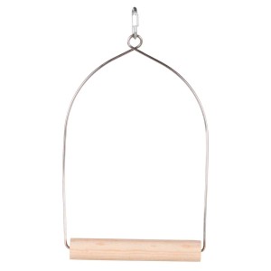 Leagan Arc pentru Pasari, Lemn/Metal,15 x 27 cm
