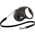 Lesa Retractabila Black Design, Snur, Negru, Marime M: 5 m/Pana la 20 kg