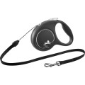 Lesa Retractabila Black Design, Snur, Negru, Marime S: 5 m/Pana la 12 kg