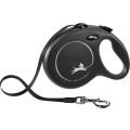 Lesa Retractabila Classic, Banda, Negru, Marime L: 8 m/Pana la 50 kg