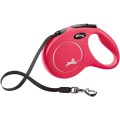 Lesa Retractabila Classic, Banda, Rosu, Marime M: 5 m/Pana la 25 kg