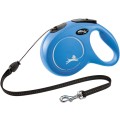 Lesa Retractabila Classic, Snur, Albastru, Marime M: 8 m/Pana la 20 kg