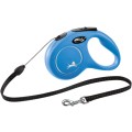 Lesa Retractabila Classic, Snur, Albastru, Marime S: 5 m/Pana la 12 kg