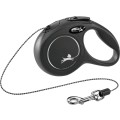 Lesa Retractabila Classic, Snur, Negru, Marime XS: 3 m/Pana la 8 kg