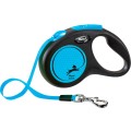 Lesa Retractabila Neon, Banda, Albastru Neon, Marime S: 5 m/Pana la 15 kg