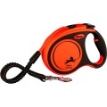 Lesa Retractabila Xtreme, Banda, Negru/Portocaliu, Marime L: 5 m/Pana la 65 kg