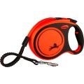 Lesa Retractabila Xtreme, Banda, Negru/Portocaliu, Marime L: 8 m/Pana la 55 kg