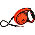 Lesa Retractabila Xtreme, Banda, Negru/Portocaliu, Marime M: 5 m/Pana la 35 kg