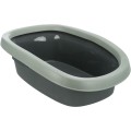 Litiera Carlo, Cu Rama, Be Eco, 38 x 17 x 58 cm, Antracit/Gri - Verde
