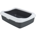 Litiera Classic, Cu Rama, 37 x 15 x 48 cm, Gri/Alb